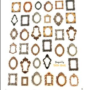 Elegant Nail Art Frame Stickers